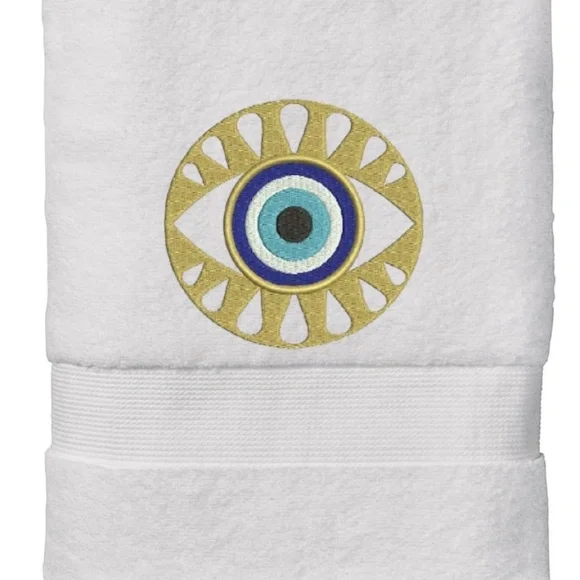 Hand Evil Eye Embroidered Hand towel Pick one New Made to order Black - Picture 12 of 16